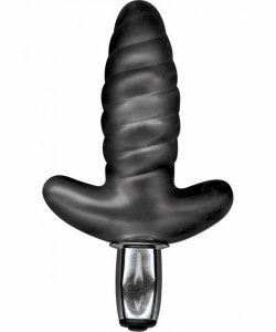 Velvet Kiss Anal Vibrator Licorice Twist Black