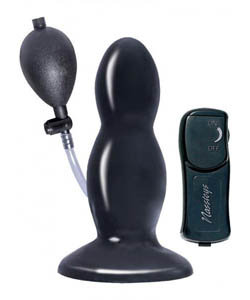 Ram Inflatable Vibrating Butt Plug Black