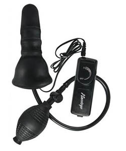 Maxx Men Inflatable Vibrating Ripple Plug Black