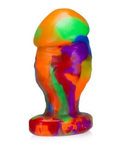 Honcho II Dick Shape Butt Plug Rainbow