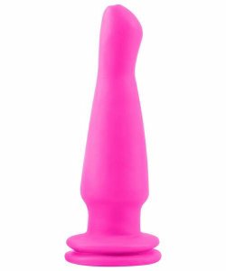 Neon Vibrating Butt Plug Pink 