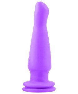 Neon Vibrating Butt Plug Purple 