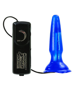 Tush Teaser Vibrating Butt Plug Blue 