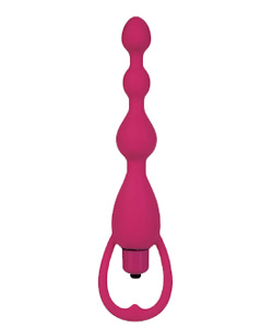 Silicone Vibrating Pleasure Beads Pink