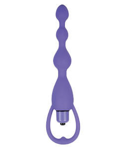 Silicone Vibrating Pleasure Beads Purple