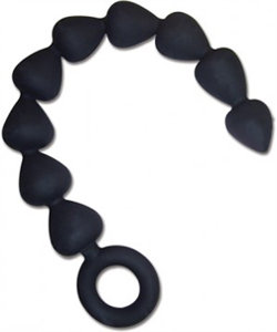 Sex and Mischief Black Silicone Anal Beads