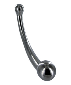 Chrome Crescent Dual Ended Dildo