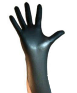 Black Nitrile Gloves Large