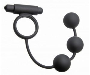 Tri-Orb Vibrating Cock Ring & Silicone Weighted Anal Balls