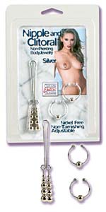 Nipple and Clitoral Non-Piercing Silver Body Jewelry Set