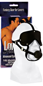 Lovers Headgear Advanced Black Eye Mask with Ball Gag ~  SE2737-03