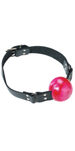 Spartacus Large Red Rubber Ball Gag - Buckle Fastener ~  SPL-8N-14