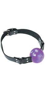 Spartacus Large Purple Rubber Ball Gag - Buckle Fastener ~  SPL-8N-15