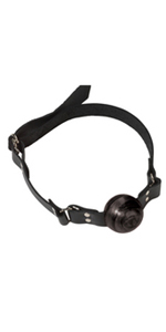 Spartacus Small Black Ball Gag - D Ring Fastener ~  SPL-8N-16