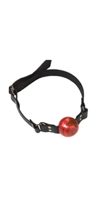 Spartacus Small Red Ball Gag - D Ring Fastener ~  SPL-8N-17