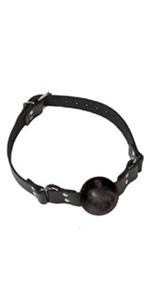 Spartacus Black Rubber Ball Gag - Buckle Fastener ~  SPL-8N-19