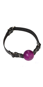 Spartacus 1.5 Inch Purple Ball Gag - Buckle Fastener ~  SPL-8N-21