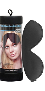 Black Padded Leather Blindfold ~ KL123