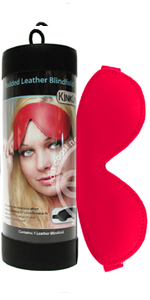 Red Padded Leather Blindfold ~ KL130
