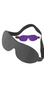 Black Blindfold with Purple Fur ~  SPL-8M-13P