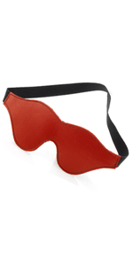 Red Leather Blindfold ~ SPL-8M-13R