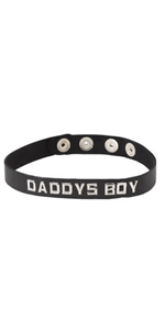 DADDYS BOY Leather Wordband Collar ~ SPWB-B1