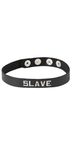 SLAVE Leather Wordband Collar ~SPWB-B2