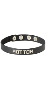 BOTTOM Leather Wordband Collar ~ SPWB-B20
