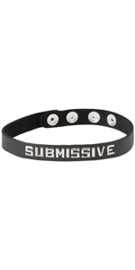 SUBMISSIVE Leather Wordband Collar ~ SPWB-B6