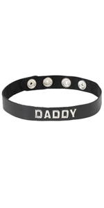 DADDY Leather Wordband Collar ~ SPWB-B7