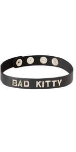 BAD KITTY Leather Wordband Collar ~ SPWB-B9