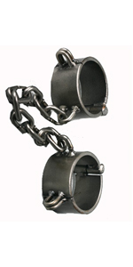 3.5 Inch Steel Manacles and Shackles ~ XR-RI100-CLR-3.5