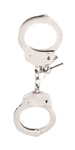 KinkLab Double-Lock Police-Style Handcuff, Chrome ~ KL062