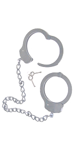 KinkLab Double Lock Leg Irons, Chrome ~ KL086