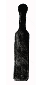 Manbound Leather Paddle with Black Fur ~ SS950-23