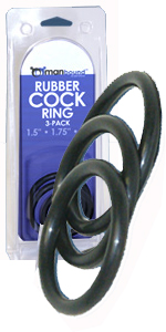 Manbound Rubber Cock Ring 3 Pack ~ SS950-90