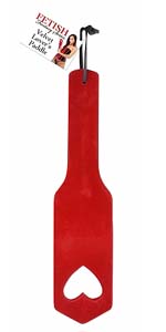Fetish Fantasy Velvet Studded Paddle, Red ~ PD3707-15