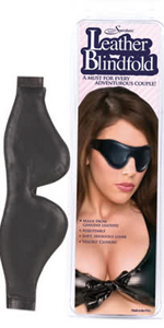 SportSheets Black Leather Lined Blindfold ~ SS600-01