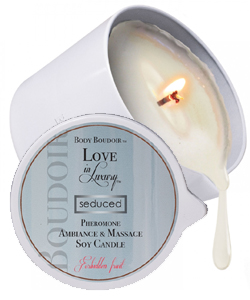 Forbidden Fruit Pheromone and Ambiance Soy Massage Candle
