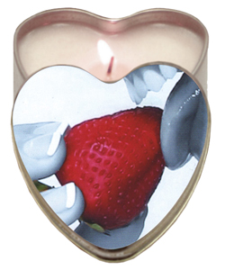 Strawberry Edible Heart Shaped Massage Candle