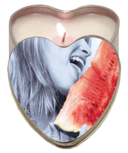 Watermelon Edible Heart Shaped Massage Candle
