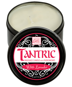 White Lavender Tantric Pheromones Soy Massage Candle