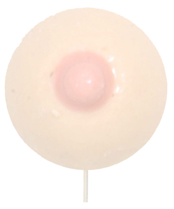 Large Boob On A Stick White Chocolate