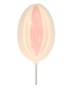 Large Pussy On A Stick White Chocolate