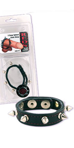 3 Snap Spiked Studded Cock Strap  - DJ2000-04
