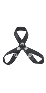 Figure 8 Style Cockring and Ball Divider [Black] ~ SPL-05A