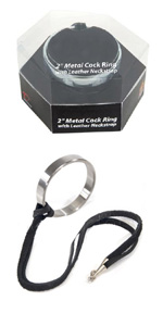 Cock Ring with Leather Neckstrap