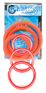 3 PC Red Firm Cock Ring Set