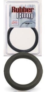 Black Rubber Cock Ring ~ Large - SE1406-03