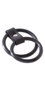 Dual Black Rubber Cock Ring